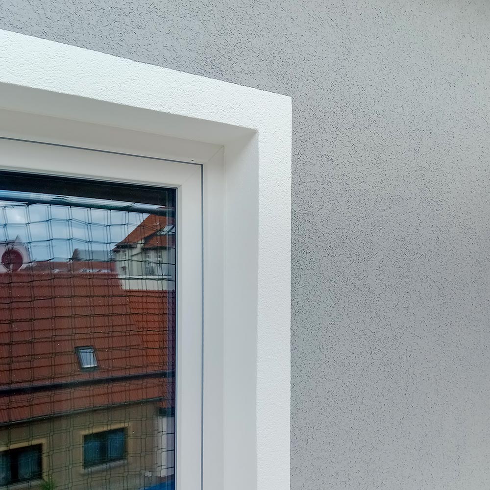 Faschengestaltung Fensterfaschen an Neubau